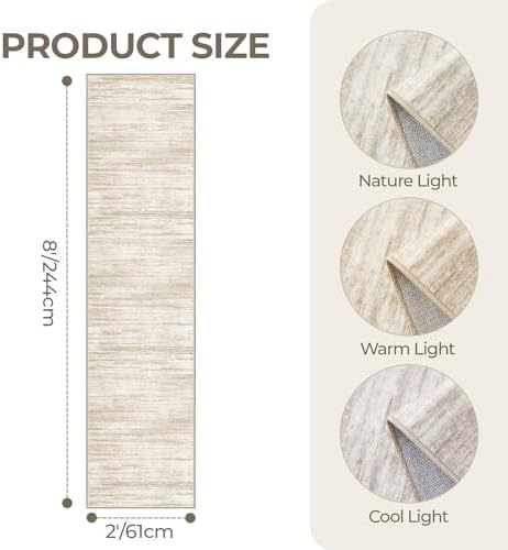 2x8 Runner Rug Non Slip, Washable Hallway Runner Rug - Image 2