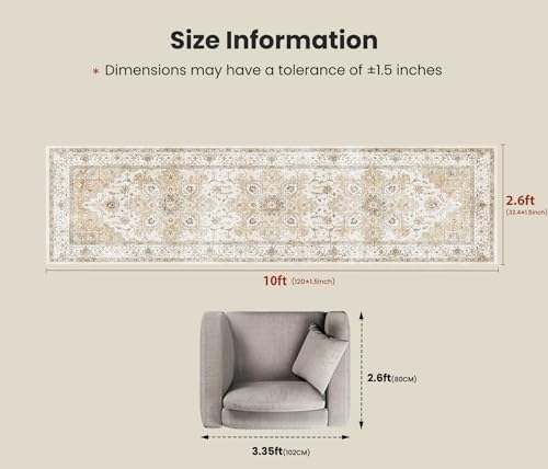 Amada 2'6"x10' Washable Runner Rug - Image 2