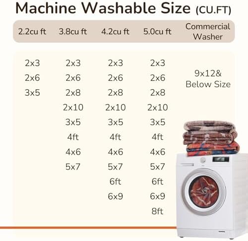 BESTSWEETIE 6ft-Square Washable Area Rug - Image 6