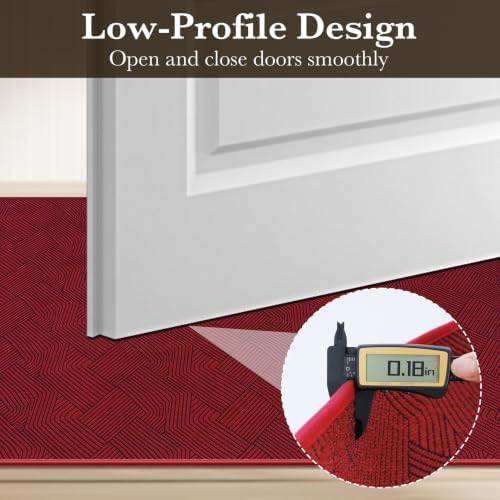 Front Door Mat Indoor Entrance Welcome Entry Mat Red 30"x48" - Image 4