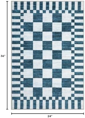 GarveeHome Checkered Washable 2x3 Rug Small Area Rugs Non-Slip - Image 2
