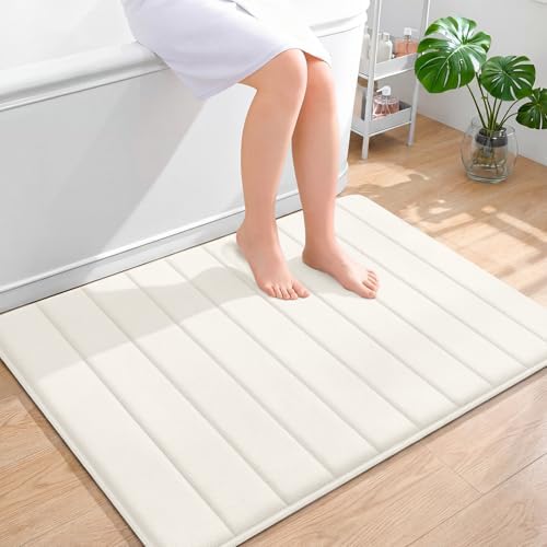 OLANLY Memory Foam Large Bath Mat 40x32, Super Soft Absorbent Bathroom Rugs by OLANLY