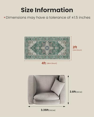 Amada Small 2x4 Washable Area Rug - Image 2