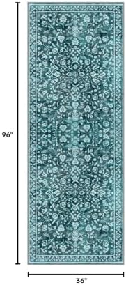 Washable Vintage 3x8 Runner Rug Non Slip Runners - Image 2