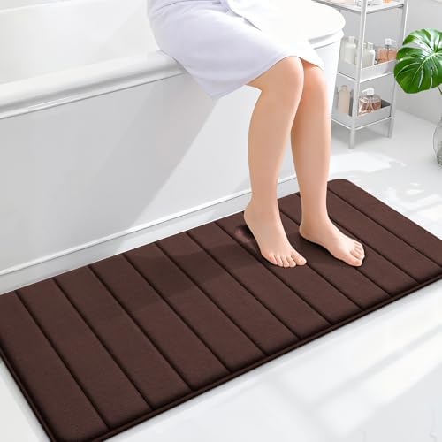 OLANLY Memory Foam Long Bathroom Rugs Runner 47x20, Super Soft Absorbent by OLANLY