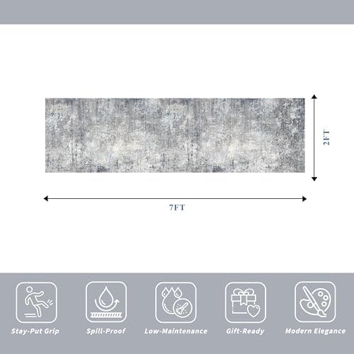 2x7 ft Hallway Runner Rug – Washable Non-Skid Soft Carpet - Image 2