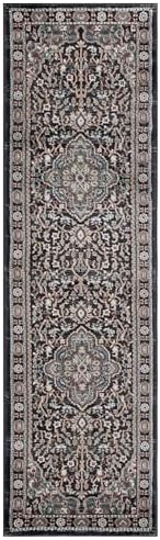 SAFAVIEH Lyndhurst Runner Rug 2'3"x8', Anthracite & Teal LNH338C - Image 2