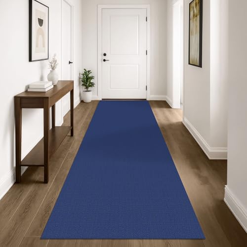 KOZYFLY 3x10 Long Runner Rug, Washable Non Slip Hallway Rug, Royal Blue by KOZYFLY