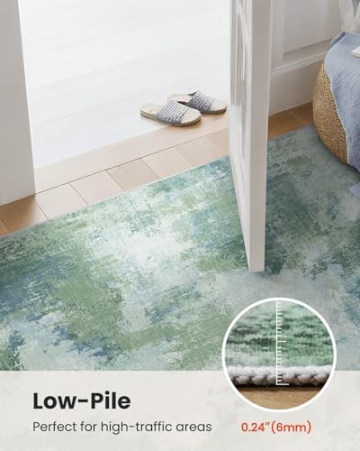 Amada Washable 10'x14' Abstract Area Rug - Image 6