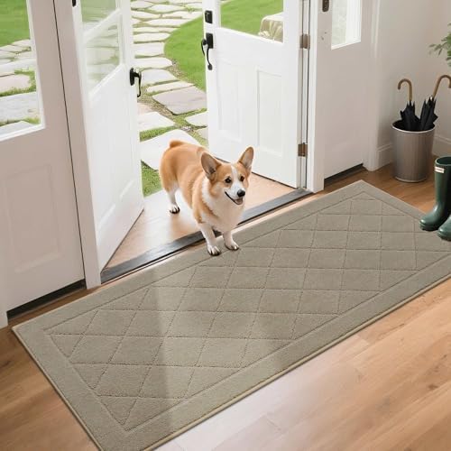 BEQHAUSE Dirt Trapper Door Mat 24" x 60", Doormat Non-Slip by BEQHAUSE