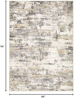 5x8 Area Rugs Abstract Washable Living Room Rug - Image 2
