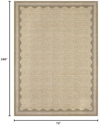 GarveeHome Scalloped Washable Area Rug 6x9 Rugs - Image 2