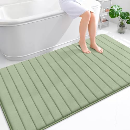 OLANLY Memory Foam Large Bath Mat 70x46, Super Soft Absorbent Bathroom Rugs by OLANLY