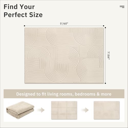 Soalmost 5x7 Washable Area Rug - Image 2