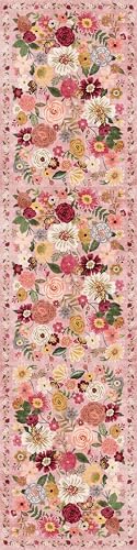 Pink Floral Hallway Runner Rug 3x7 - Image 3