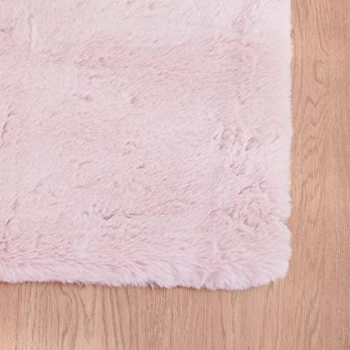 ORINOVA Pink Washable Fluffy Rug 5x7 Area Rugs - Image 6