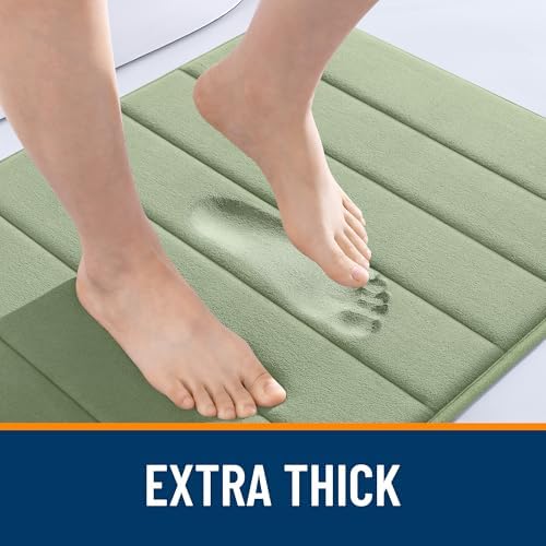 OLANLY Memory Foam Large Bath Mat 40x32, Super Soft Absorbent Bathroom Rugs - Image 6