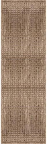 Beverly Rug Easy Jute Natural Runner Rug 2x7 Solid Washable Durable Outdoor - Image 3