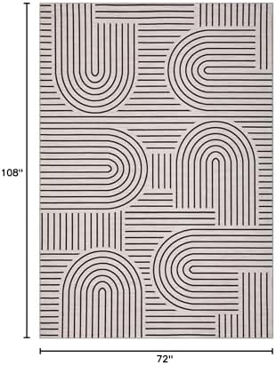 ROYHOME Modern Washable Rug Rainbow 6x9 Area Rugs - Image 2