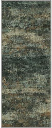 BEIMO 2x5 Runner Rug for Hallway, Smoky Green Washable Abstract Rug - Image 5