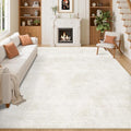 DUKINO 8x10 Washable Area Rug, Non Slip Abstract Rug by DUKINO
