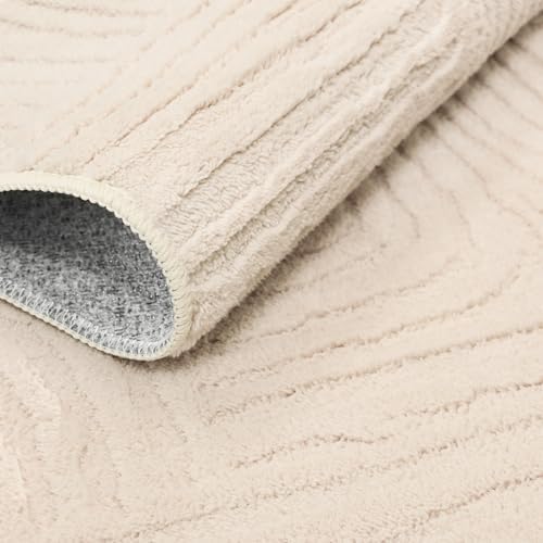 GENIMO Beige Rug 5x7 Washable Area Rugs - Image 4