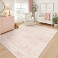 Soalmost Pink 5x7 Area Rugs for Baby Girl Nursery, Washable Soft Rugs by Soalmost