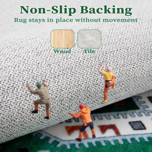 SERISSA 5x7 Washable Non Slip Boho Area Rug - Image 5
