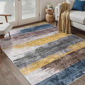 Ciicool 3x5 Rugs for Entryway, Modern Abstract Washable Soft Carpet Yellow by CIICOOLHomeDeco
