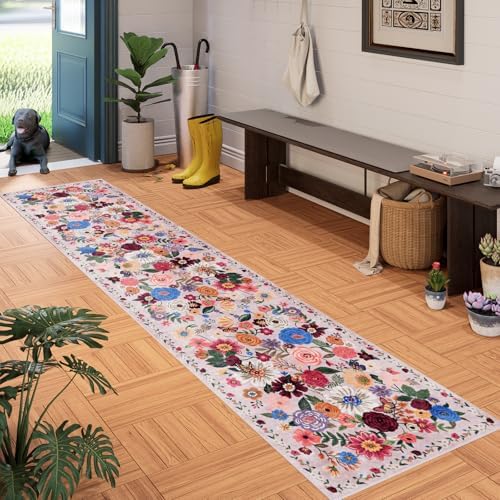 Blush Hallway Runner Rug 2x10 for Kitchen Bathroom - Image 6