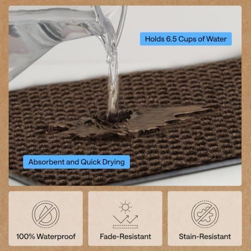 GORILLA GRIP Traffic Guard Indoor Outdoor Heavy Duty Door Mat, 47x35 Brown - Image 5