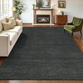 Garvee 9x12 Black Rug for Living Room Modern Solid Color Washable Area Rug by Garvee