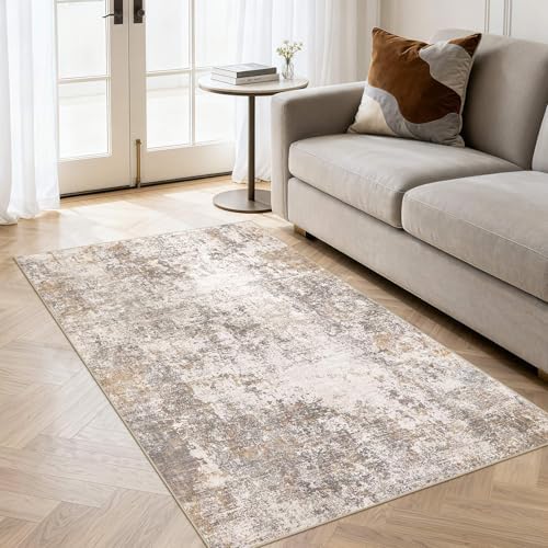 3x5 Runner Rug, Abstract Washable Hallway Rugs - Image 3