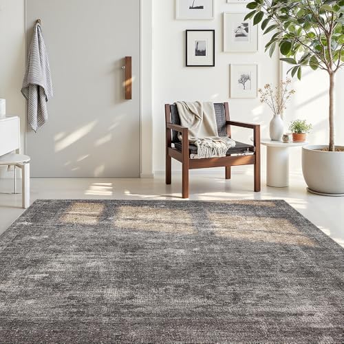 5x7 Light Grey Washable Area Rug - Image 3