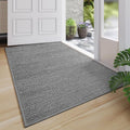 Indoor Door Mat Thin Low Profile Entryway Mats Grey 31"x47" by Unknown
