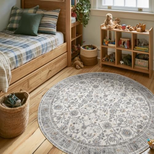 Machine Washable Rugs for Living Room: 4x4 Area Rugs for Bedroom - Image 4