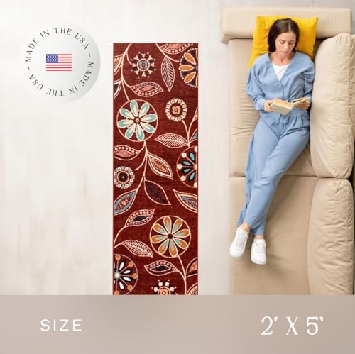 Maples Rugs Reggie Bohemian Floral Print Runner Rug - Image 4