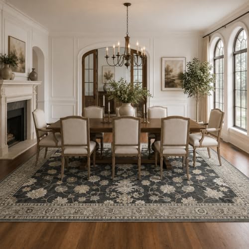 9x12 Area Rugs Washable Large Vintage Rug - Image 5