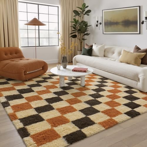 PureCozy Soft Shag Rug 5x7 for Living Room High Pile Non-Slip Fluffy Carpet - Image 3