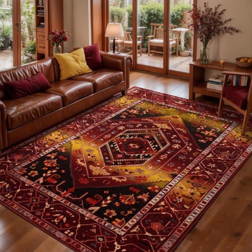 SERISSA 5x7 Washable Non Slip Boho Area Rug - Image 3