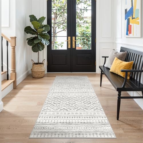 Miukiki 3x6 Runner Rug Washable Hallway Rug Non Slip Entryway Carpet Grey - Image 7