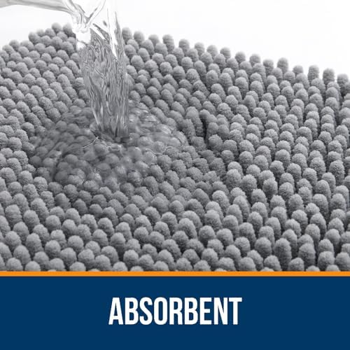 OLANLY Toilet Rugs U-Shaped 24x20, Soft Absorbent Chenille Contour Rugs - Image 4