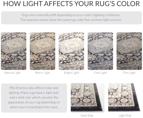 SAFAVIEH Lyndhurst Area Rug 6'x9', Traditional Anthracite & Teal LNH338C - Image 4