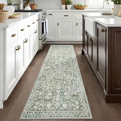 Washable Vintage 2.6x8 Runner Rug Non Slip Runners - Image 3