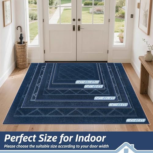 BEQHAUSE Dirt Trapper Door Mat 32" x 48", Doormat Non-Slip - Image 2
