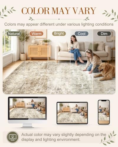 OLANLY 3x5 Washable Accent Rug, Soft Non Slip Carpet - Image 2