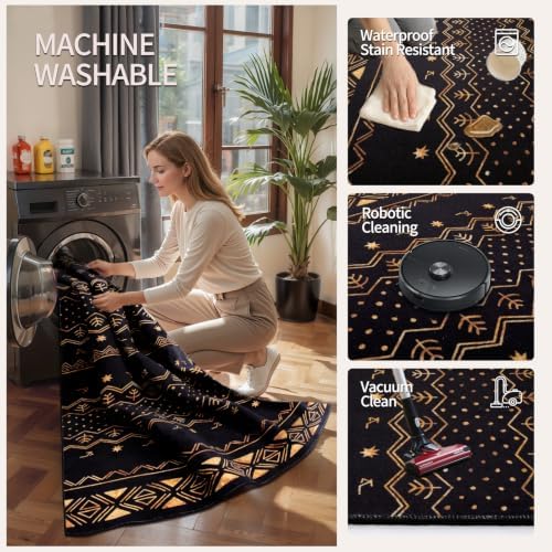 SERISSA 2x14 Washable Non-Slip Boho Runner Rug - Image 4