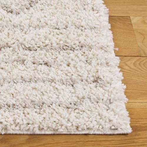 SAFAVIEH Arizona Shag Rug 8'x10', Soft Plush Boho Ivory & Beige ASG741A - Image 6
