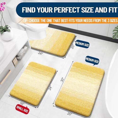 OLANLY Bathroom Runner Rug 40x24, Extra Soft Absorbent Microfiber Bath Rugs - Image 2
