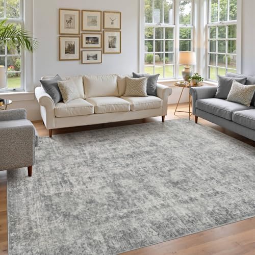 Rugxara Grey 6x9 Area Rugs Washable Rug - Image 3